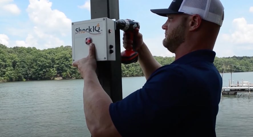 ShockIQ Mobile on a dock